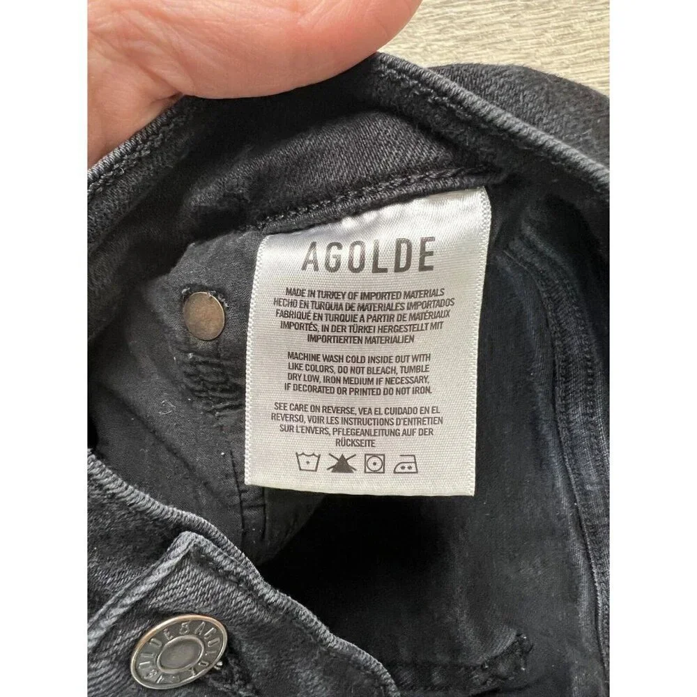 Agolde Sophie High Rise Skinny Jeans Size 29 Black - Picture 4 of 11